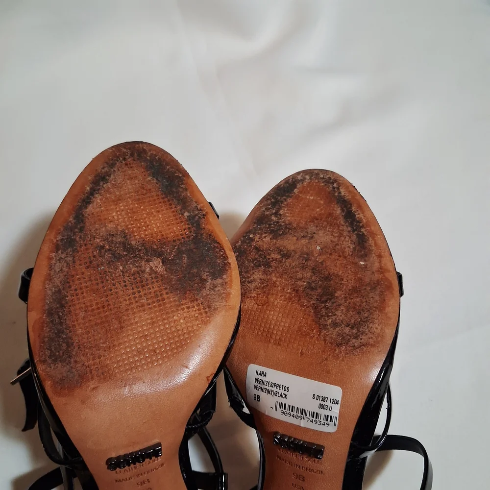 SCHUTZ Black Ilara Strappy Heels Size 9 B‎
